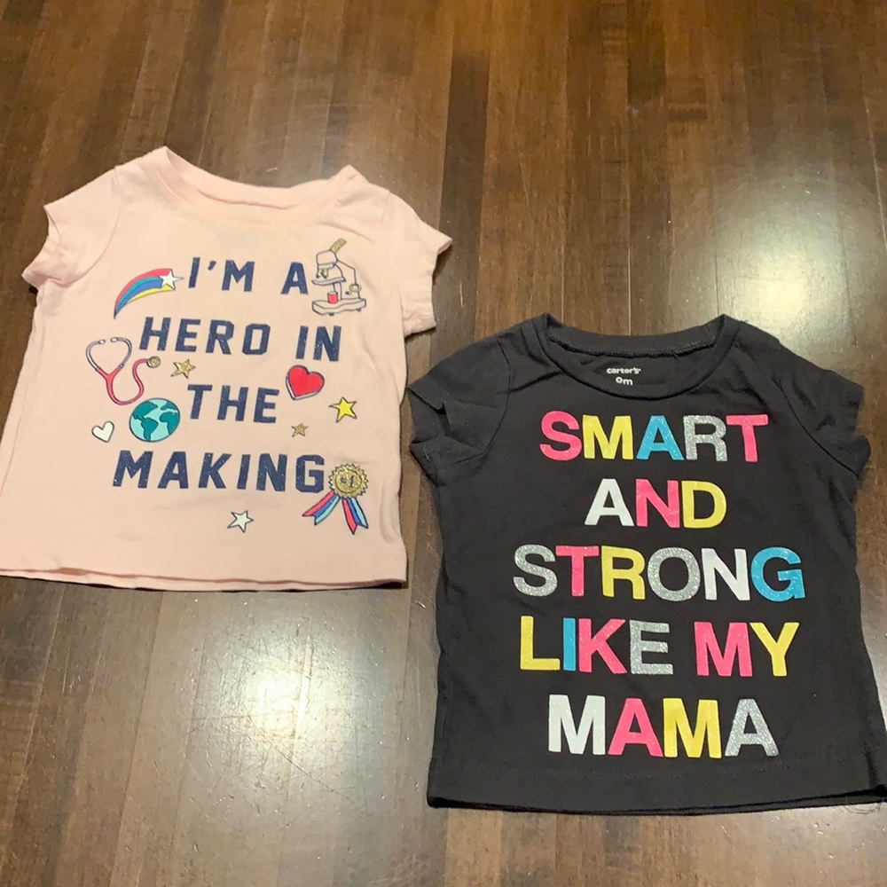 Bundle of 2 Carter’s collectible tees! 9 months